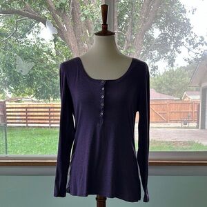 OLD NAVY PURPLE WOMENS LONG SLEEVE SIMPLE SHIRT